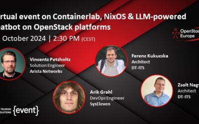 Virtual event on Containerlab, NixOS, and LLM-powered chatbot on OpenStack platforms